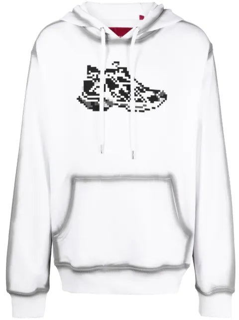 Mostly Heard Rarely Seen 8-Bit Runner graphic-print cotton hoodie