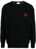 Family First embroidered-logo crew-neck jumper