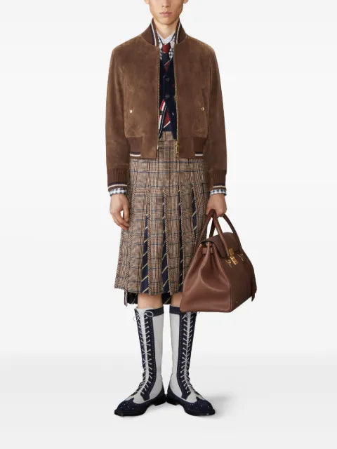 Thom Browne suede knit rib blouson jacket