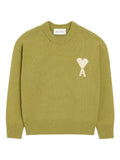 AMI Paris wool and cotton crewneck Ami De Coeur sweater