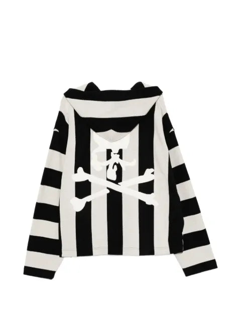 Mastermind World striped zip-up hoodie