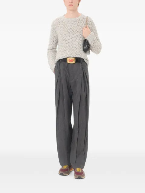 Valentino Garavani wool and cashmere sweater with metallic V-detail