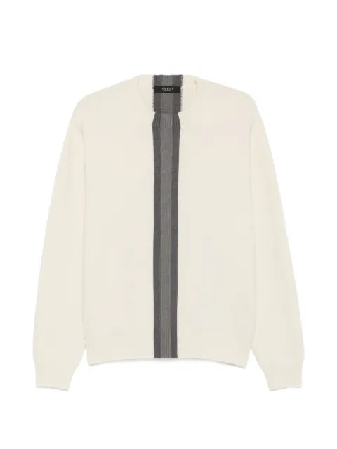 Gucci knit wool sweater with Web intarsia