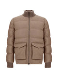 Herno quilted wool-tweed bomber jacket