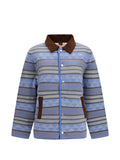 Guest In Residence patterned corduroy-panel sshirt jacket