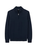 Boggi Milano roll neck jumper quarter-zip superfine merino wool