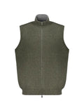 Fedeli cashmere zip-up sleeveless cardigan