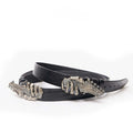 TBR Leather Belt Ghost Claw Guitar Buckle Washed Bison Grain Waist