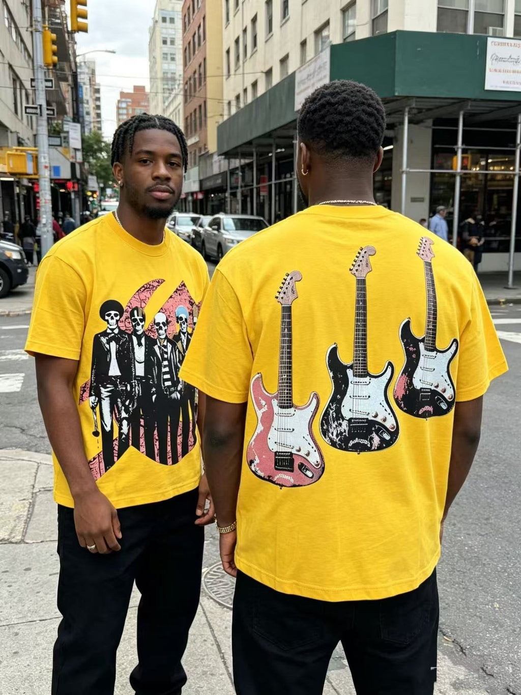 Godspeed Skeleton Band Guitar Graphic T-Shirt