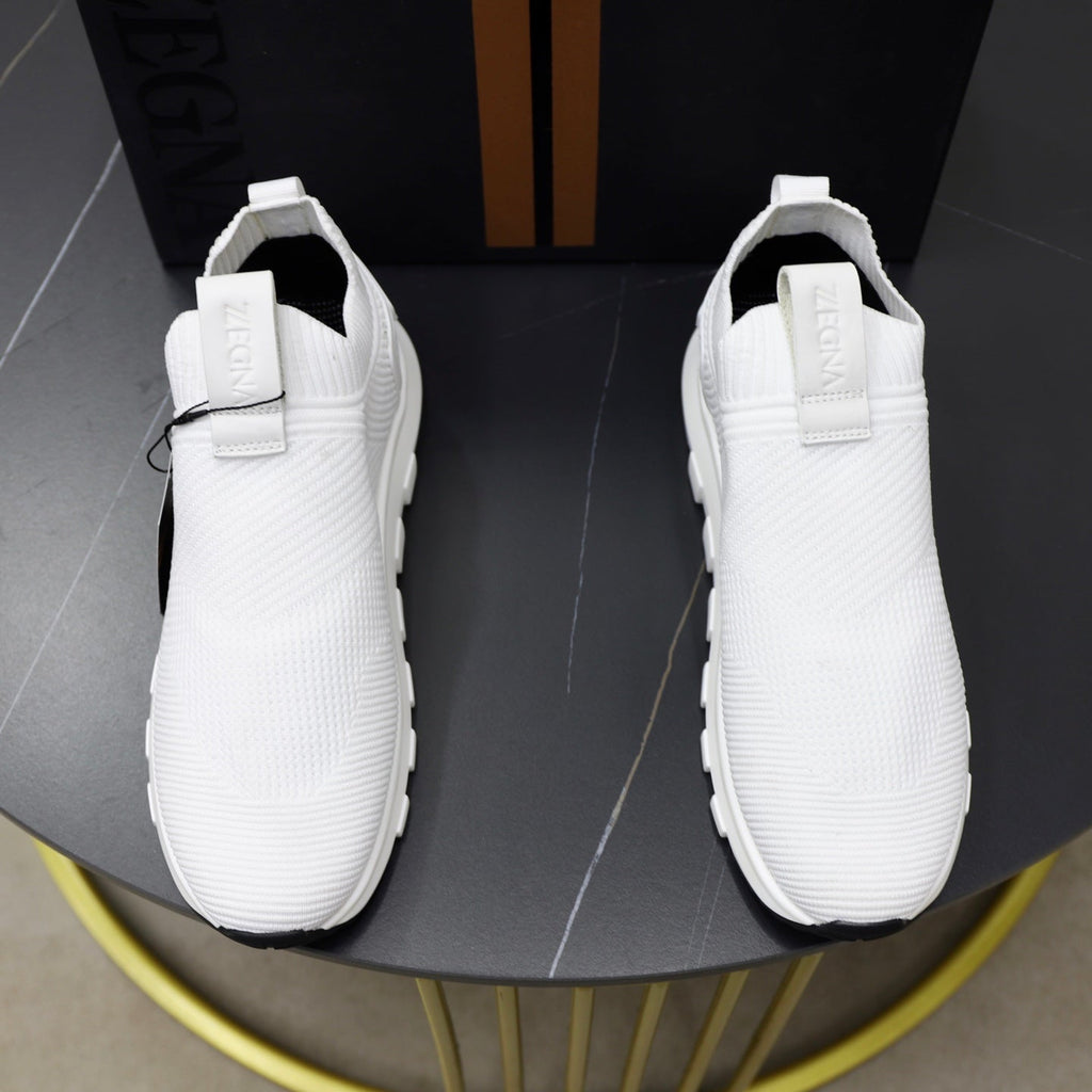 Zegna Cashmere Flyknit Sneakers