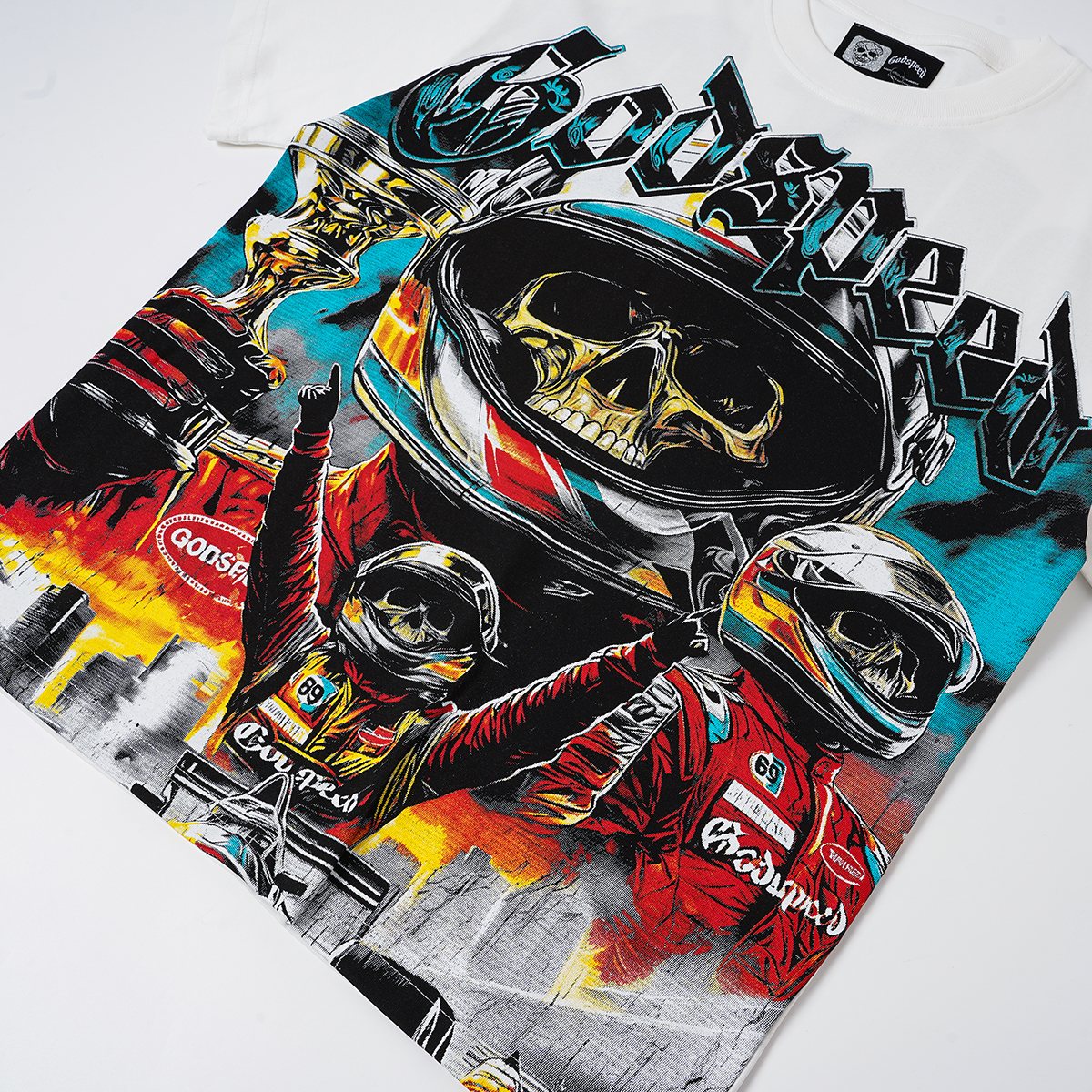 Godspeed Racing Skull Skateboarder Graphic T-Shirt