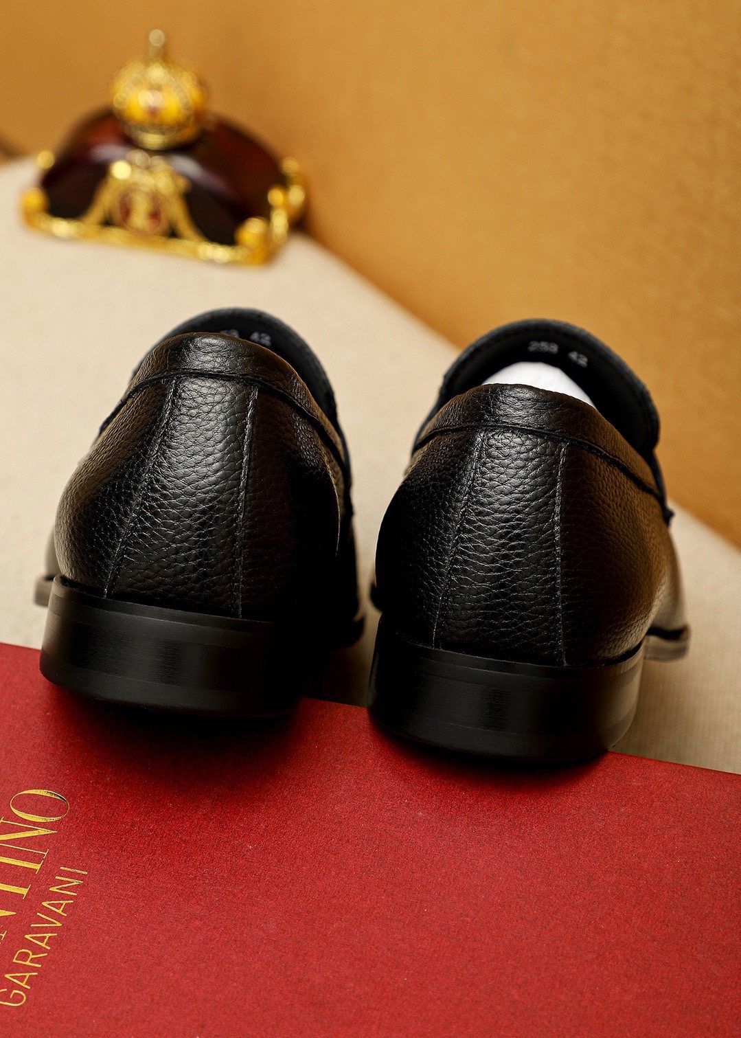 Valentino Black V-Hardware Loafers