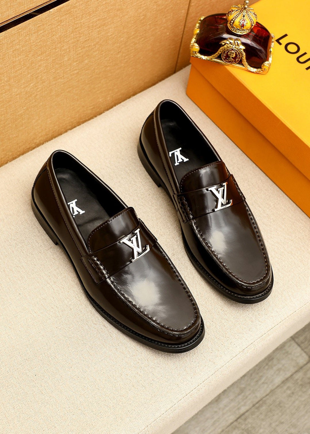Louis Vuitton Polished Leather Loafers