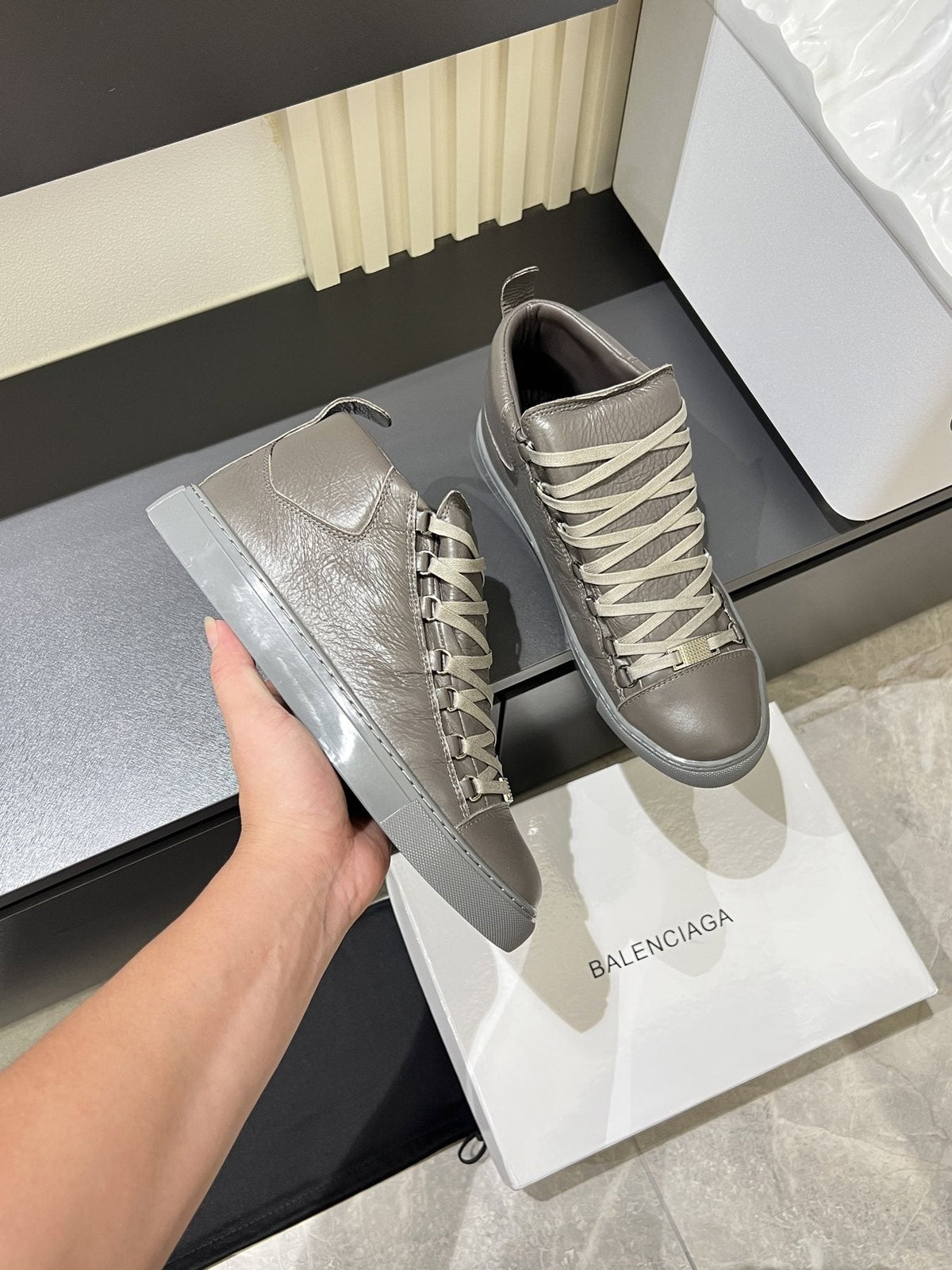 Balenciaga Lace-Up High-Top Sneakers
