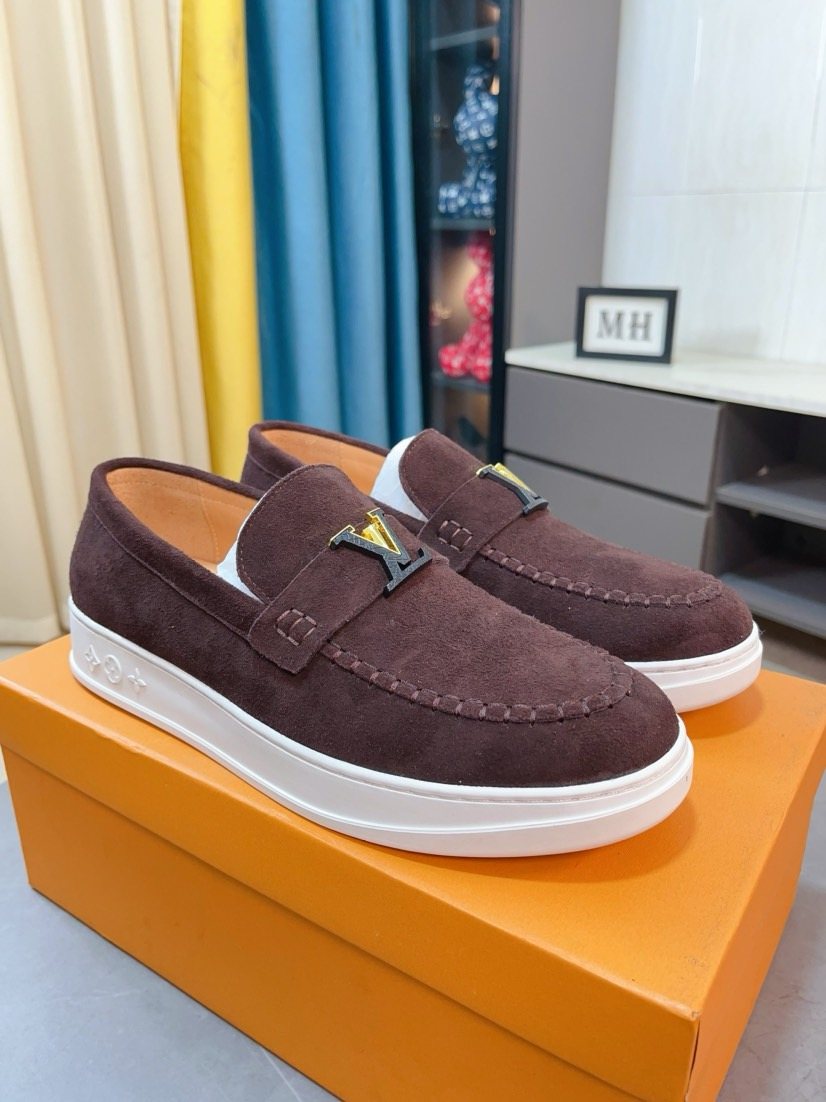 Louis Vuitton Men's Moc-Toe Slip-On Loafers
