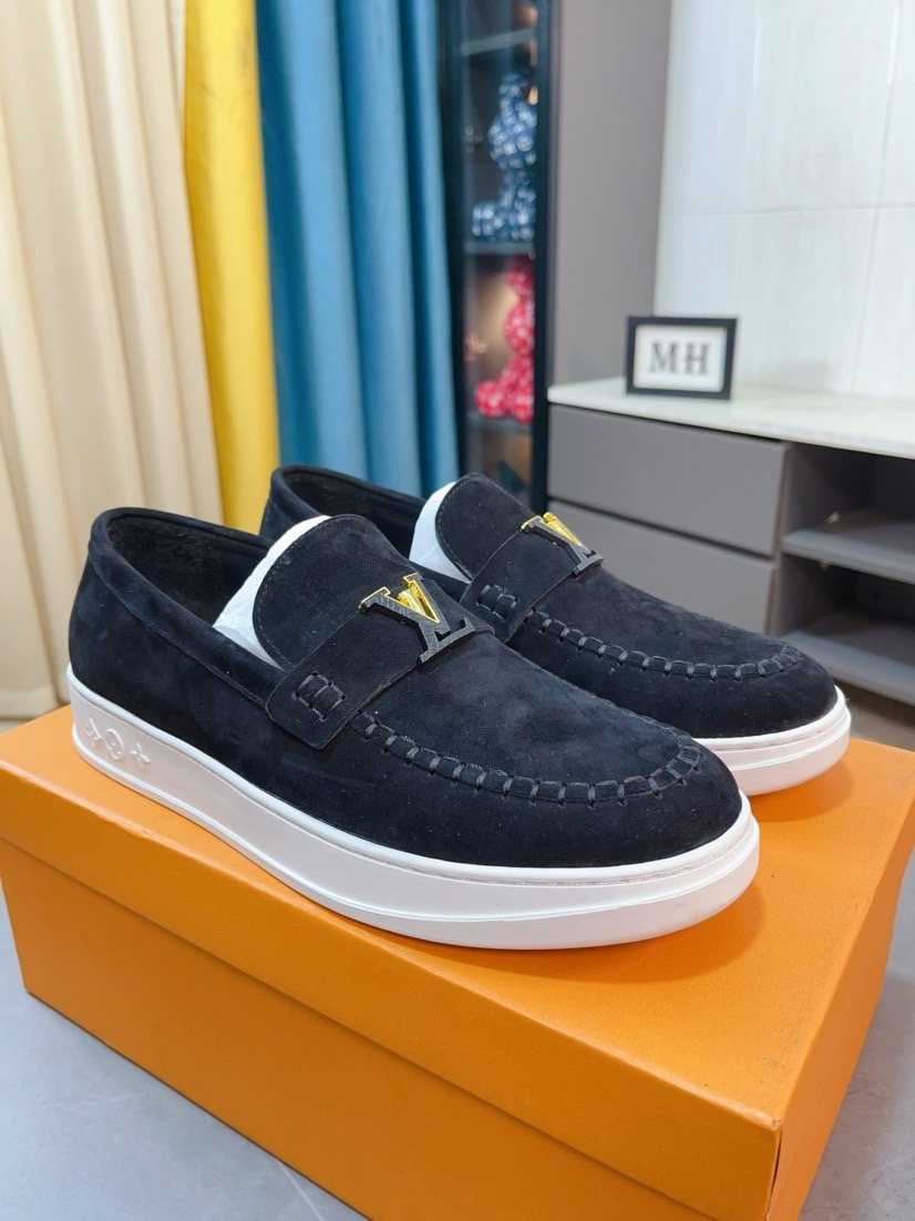 Louis Vuitton Men's Moc-Toe Slip-On Loafers