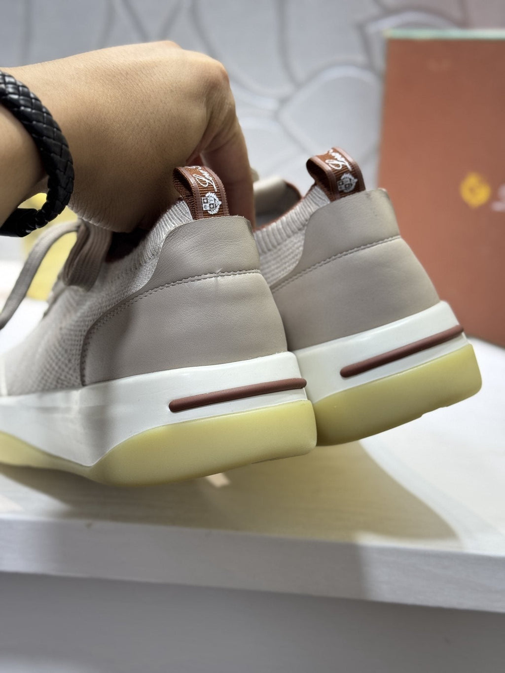 Loro Piana Mesh Lace-Up Sneakers - Layered Rubber-Look Outsole