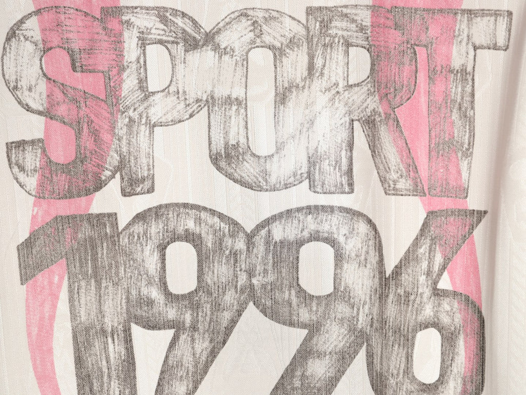 Acne Studios Bow Graphic Football Jersey Long-Sleeve Top - White/Pink