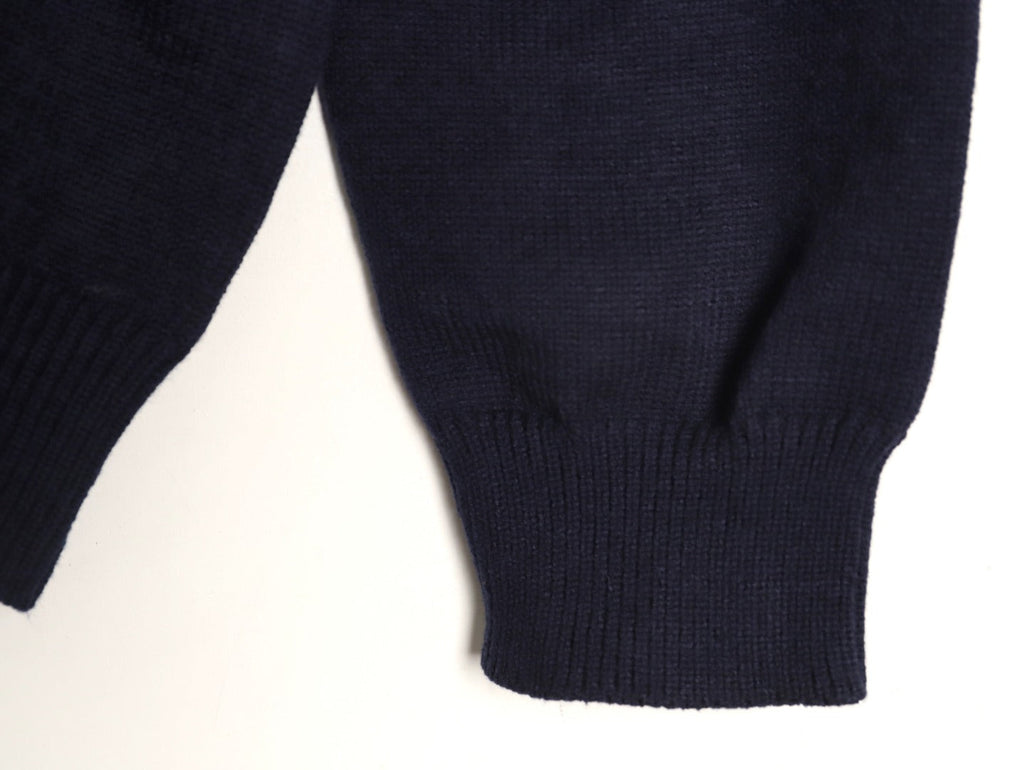 Gucci Signature-Logo Crewneck Sweater - Navy