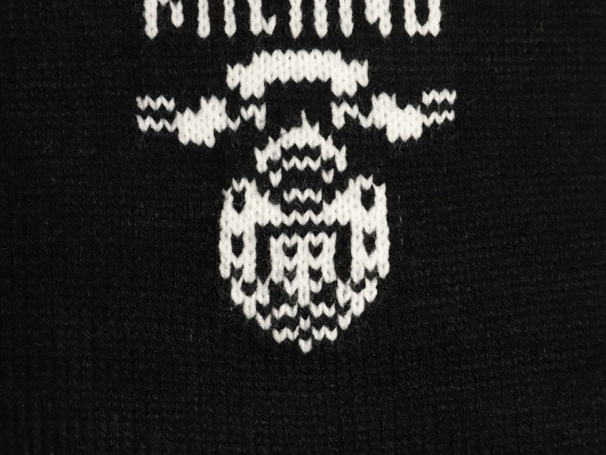 Prada Milano Logo Crewneck Knit Sweater - Black